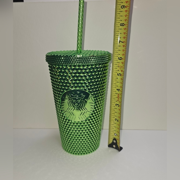 Starbucks Dining Starbucks 2023 Green Chrome Studded Tumbler/ Dolly Parton Pink - Picture 6 of 11